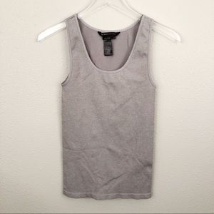 BCBG MaxAzria Gray Ribbed Tank Sz M/L